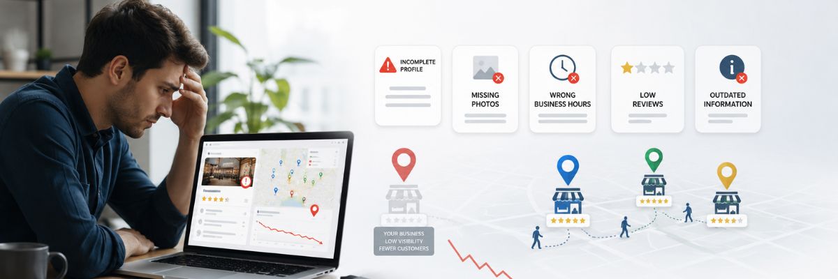 Google business profile mistakes small businesses should avoid to improve Google Maps SEO visibility and local search performance